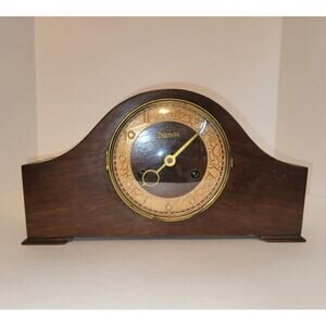 RARE Vintage Wooden Winding Silvretta Mantel Clock